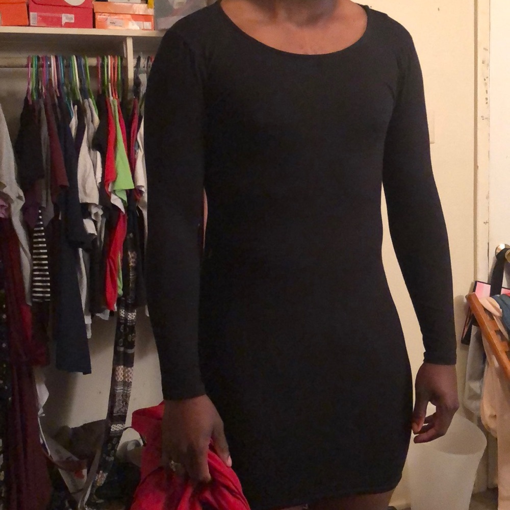 Black tight dress